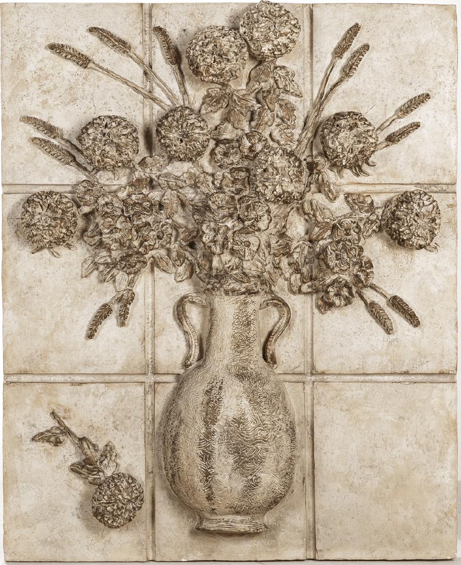 Large Mid-Century Plaster Wall Sculpture (1 of 10)