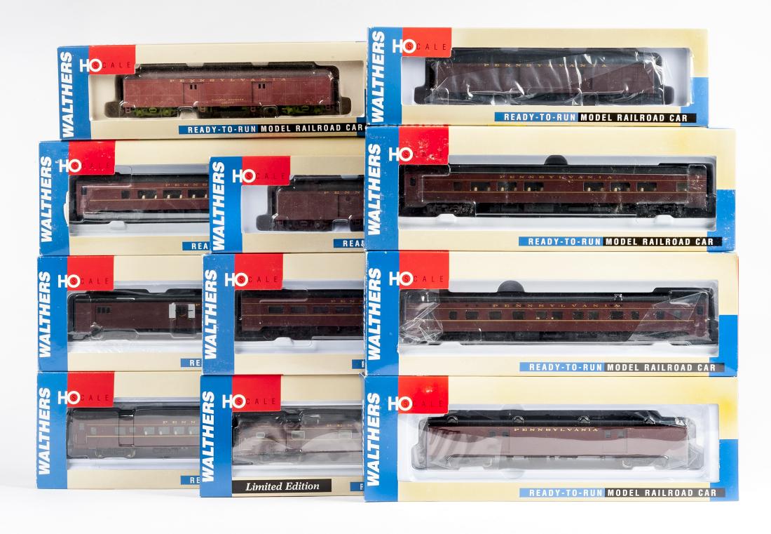 11 Walters Heavyweight Passenger Cars in OBs: DESCRIPTION: Eleven Walters heavyweight passenger cars in original boxes. Includes 932-5836 B60B baggage car, 932-5871 B60B baggage car, 932-5876 B60B baggage car, 932-6707 Pullman standard 4-4-2 slee