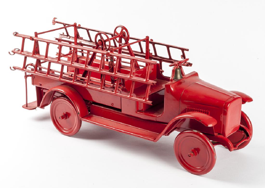 Buddy L Toy Pressed Steel Hose & Ladder Fire Truck (1 of 2)