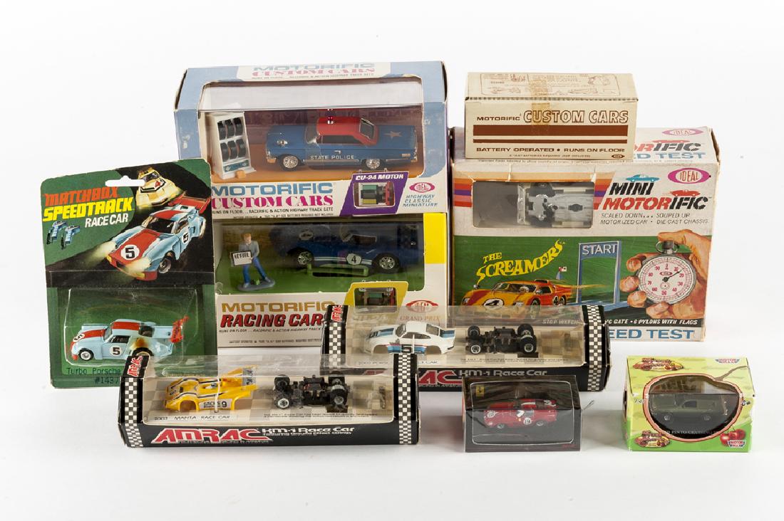 9 Pcs Slot & Die Cast Cars incl AmRac & Motorific (1 of 2)