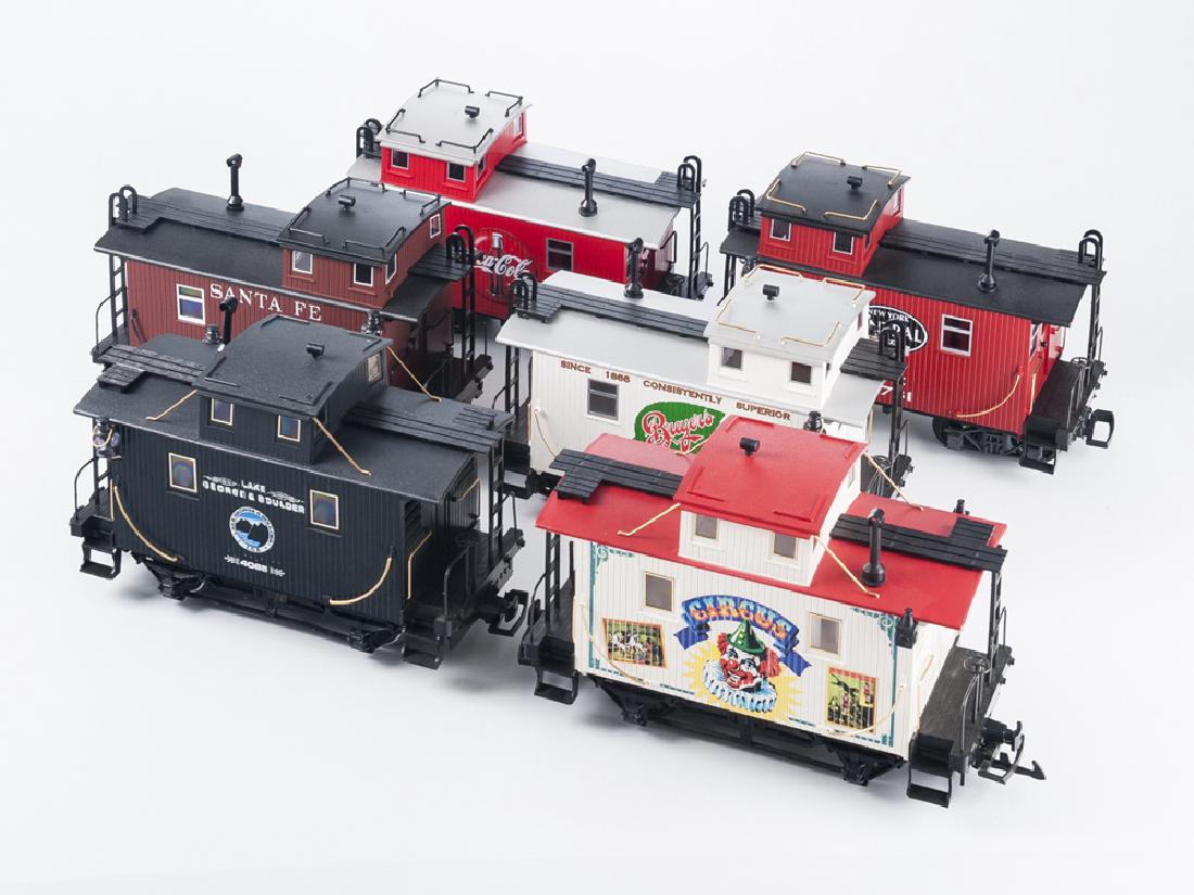 4 G Scale Cabooses incl Coca Cola (1 of 1)