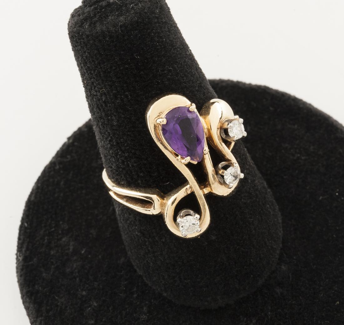 14K Amethyst & Diamond Ring (1 of 1)