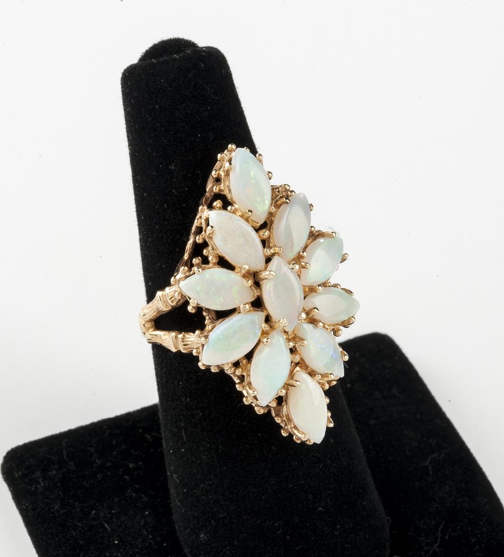 10K Opal Flower Ring (1 of 1)