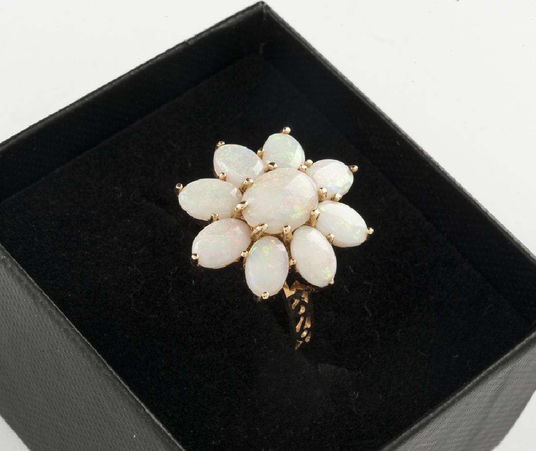 14K Opal Flower Ring (1 of 1)