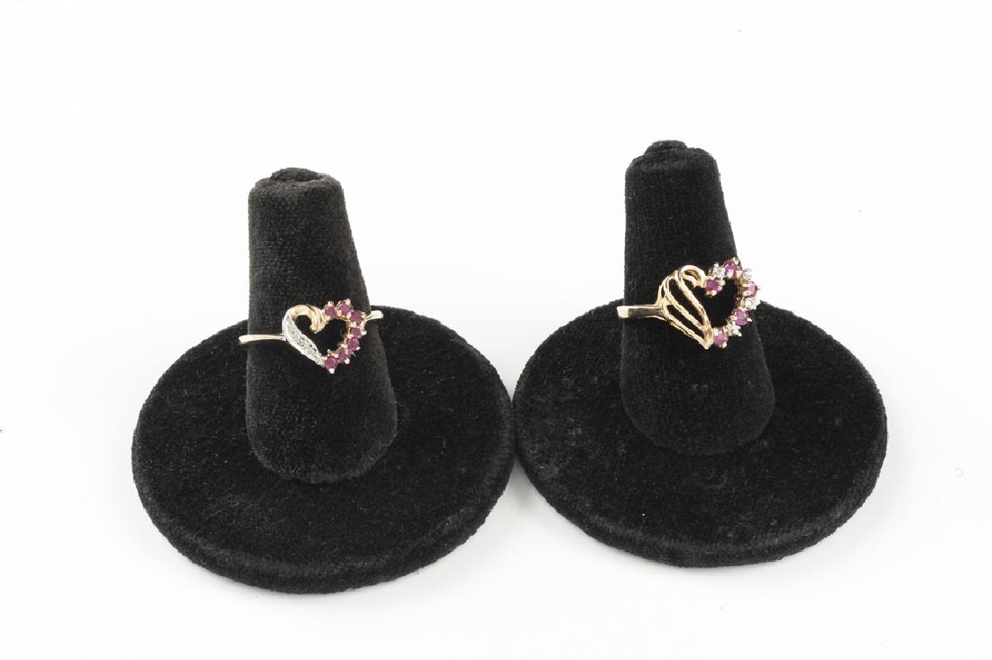 2 10K Ruby Heart Rings (1 of 1)