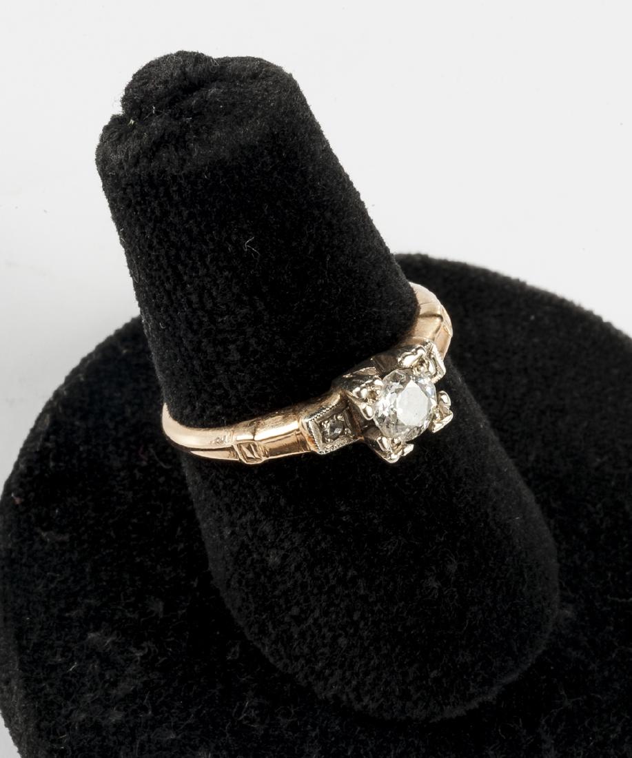 14K Antique .25 CTW Diamond Engagement Ring (1 of 1)