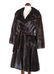 Wide Collared Dark Brown Mink Fur Coat