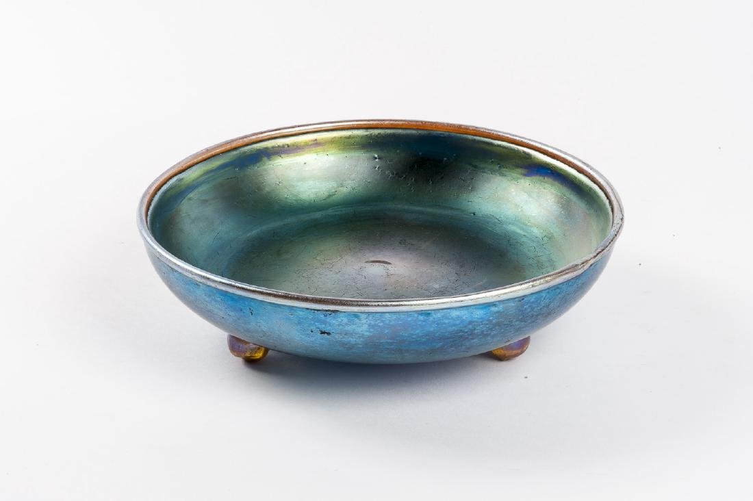Loetz Type Czech Iridescent Art Glass Bowl (1 of 2)