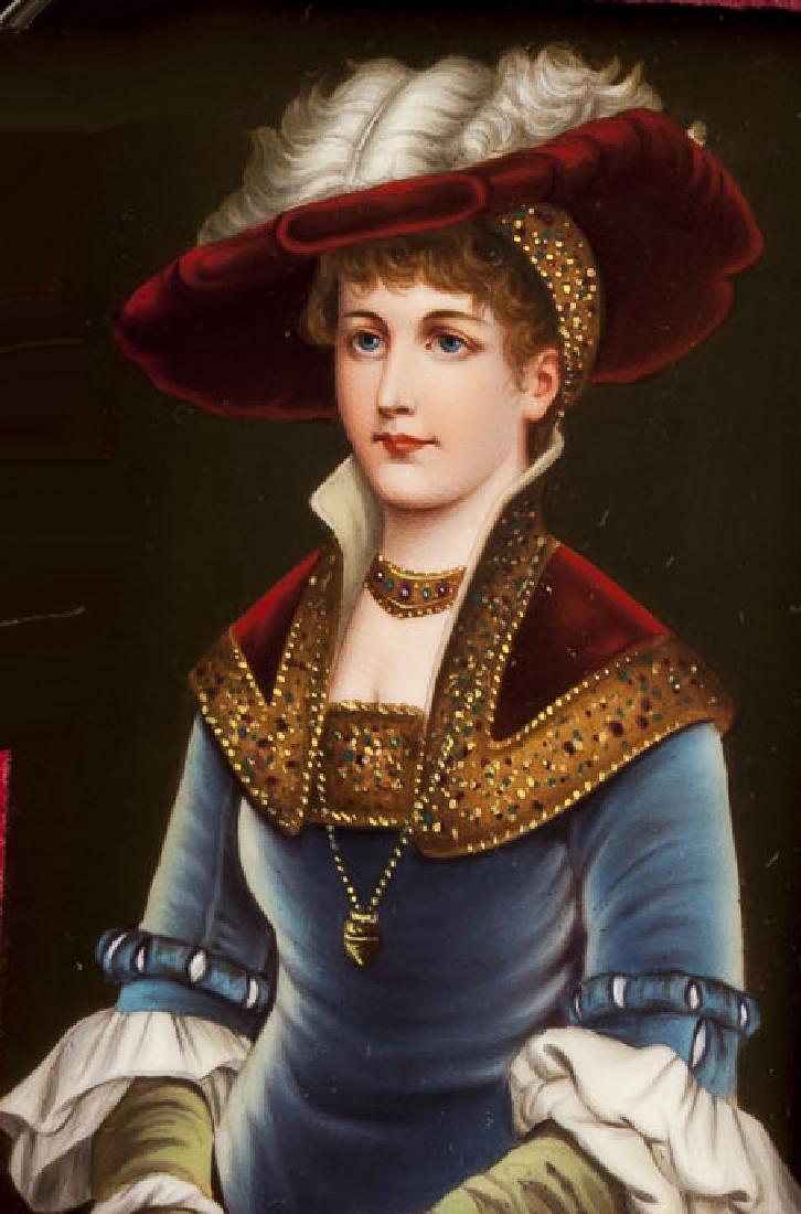 Hand Painted Portrait on Porcelain Plaque (1 of 4)