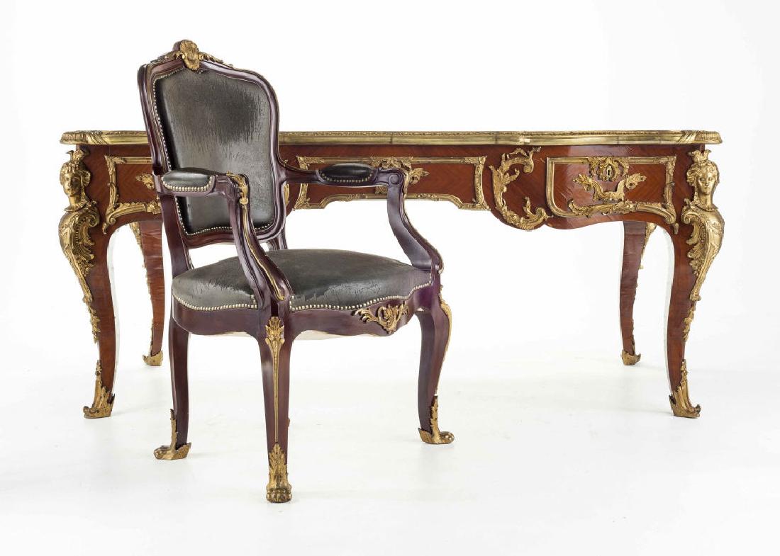 Louis XV Style Treaty Desk & Chair (1 of 10)