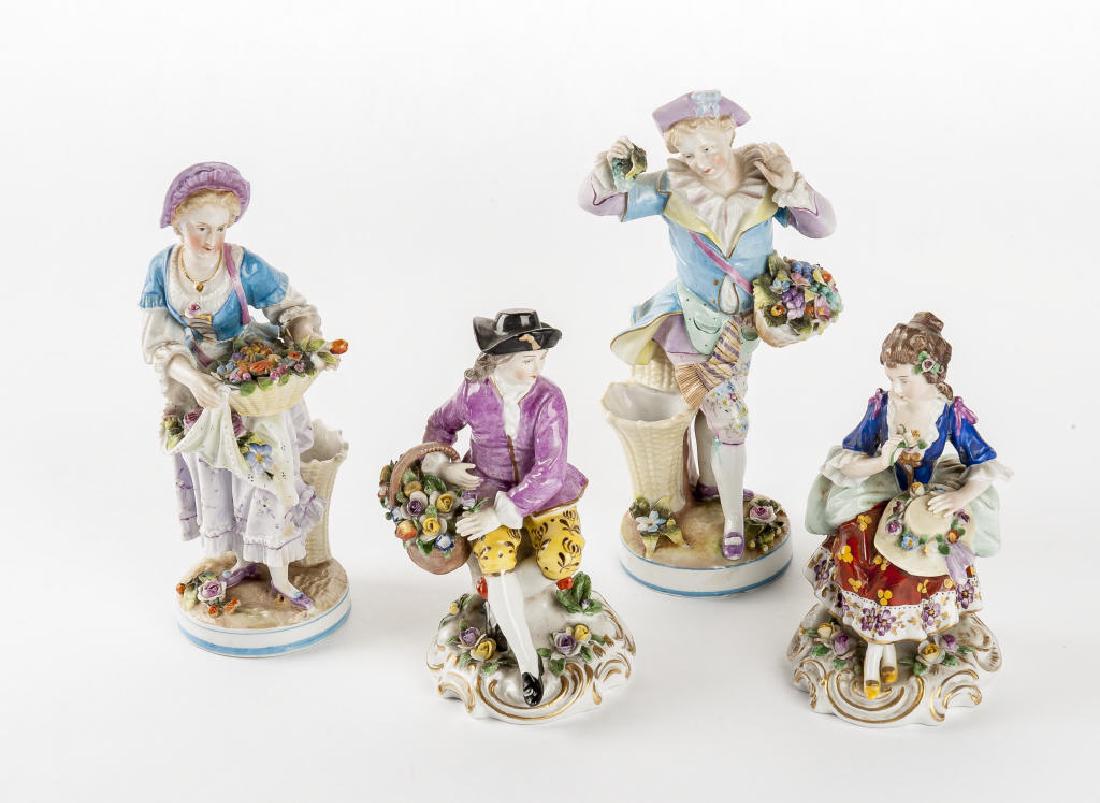 2 Pairs of Continental Porcelain Figurines (1 of 4)