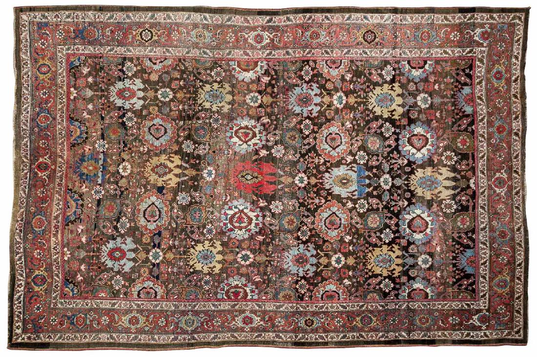 Semi-Antique Persian Veramin Room Size Rug (1 of 5)