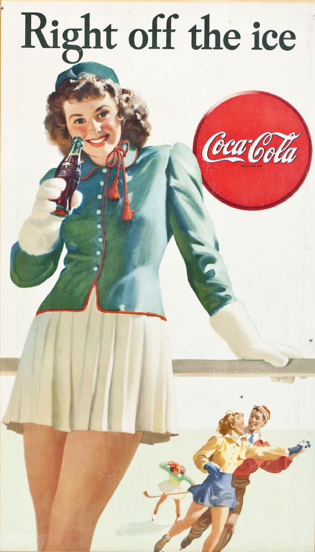1946 Coca-Cola Poster Right Off The Ice (1 of 5)