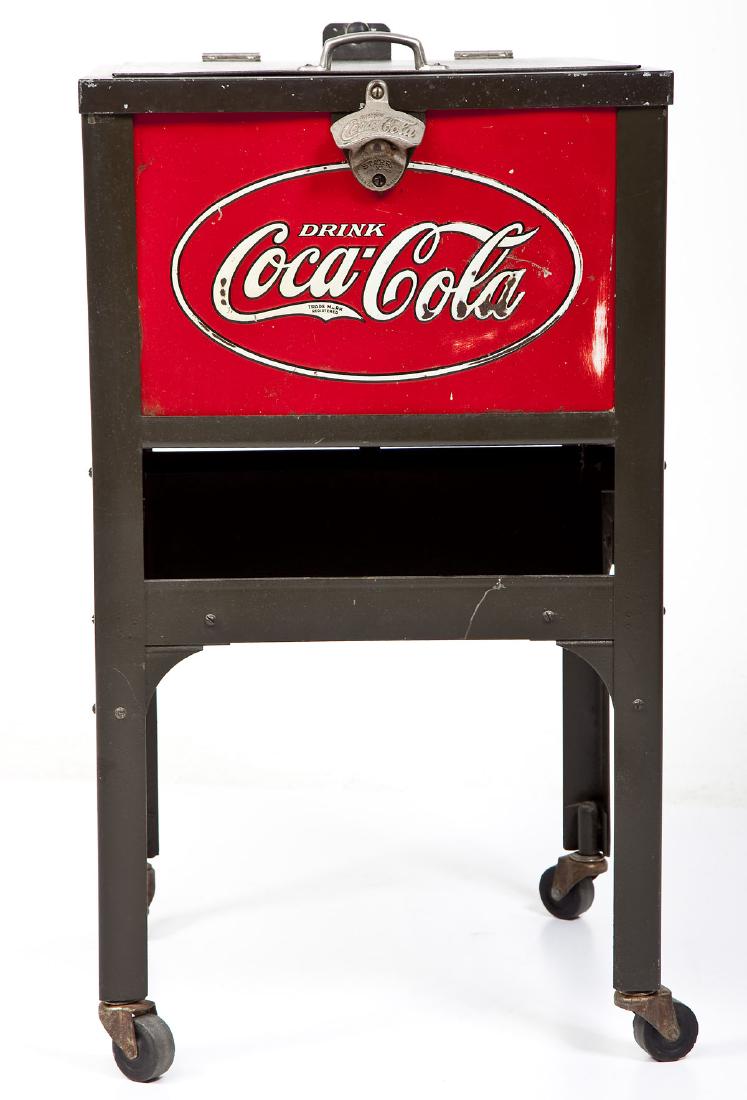 Glascock Bros. CocaCola Cooler Chest On Wheels