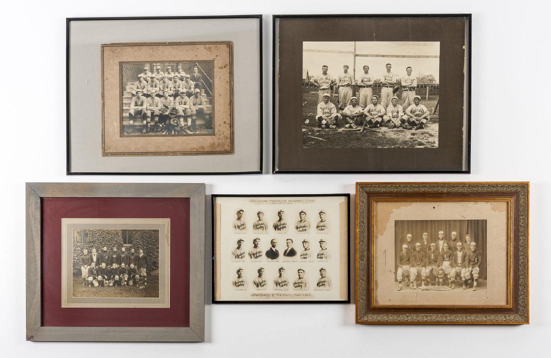 5 Circa 1910s Baseball Photographs incl HA (1 of 5)