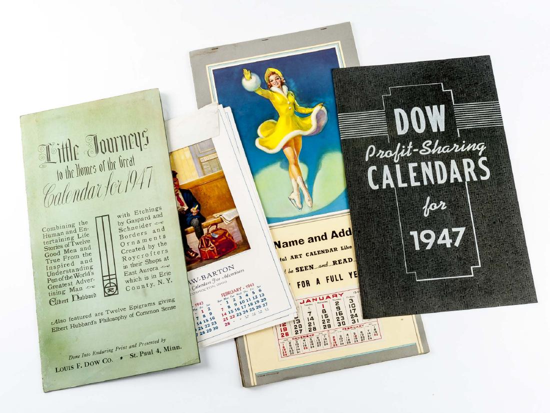 4 Vintage Saleman's Sample Calendars (1 of 10)