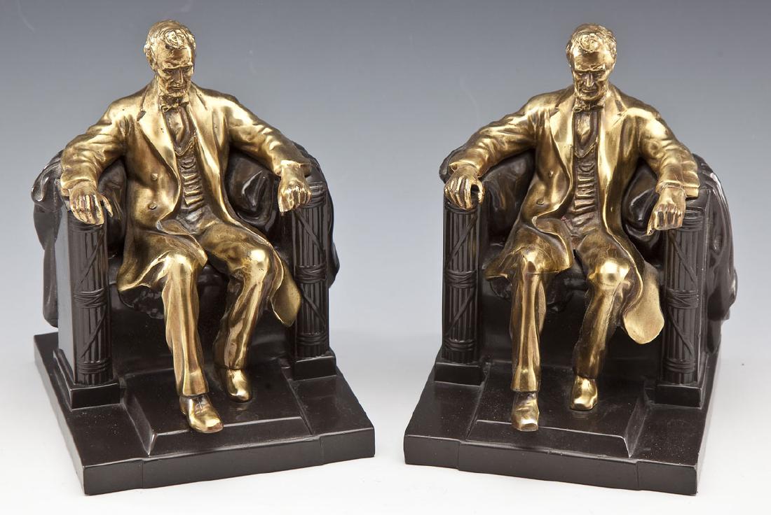 Pres. Lincoln Phila. Co. Brass & Bronze Bookends (1 of 6)