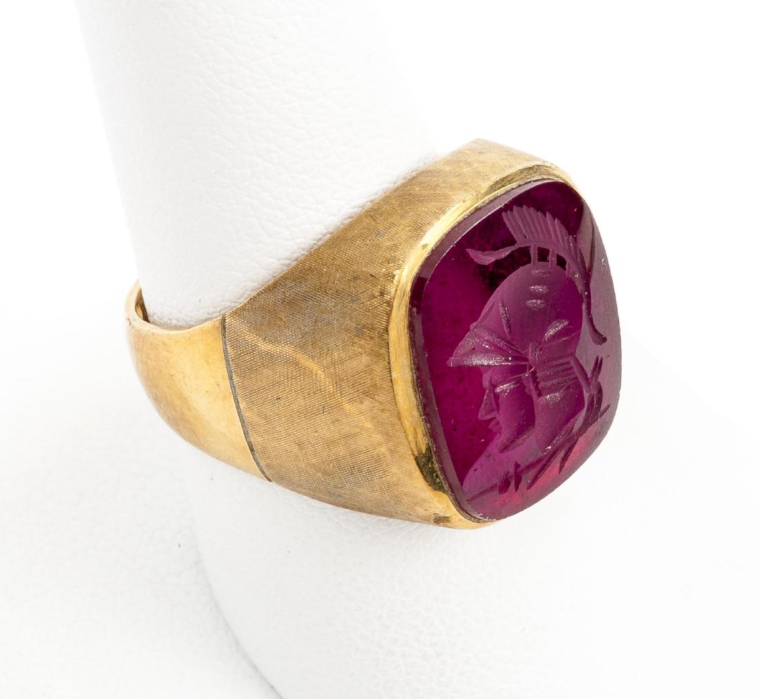 10K Soldier Intaglio Ring (1 of 1)