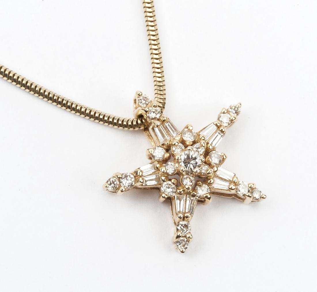 14K .50 CTW Diamond Star Pendant Necklace (1 of 1)