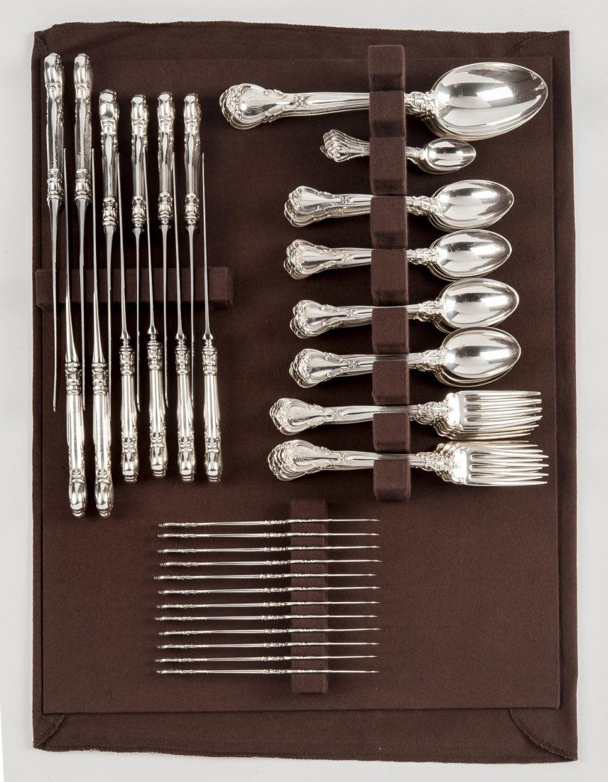 78 Pcs Gorham Chantilly Sterling Flatware (1 of 6)
