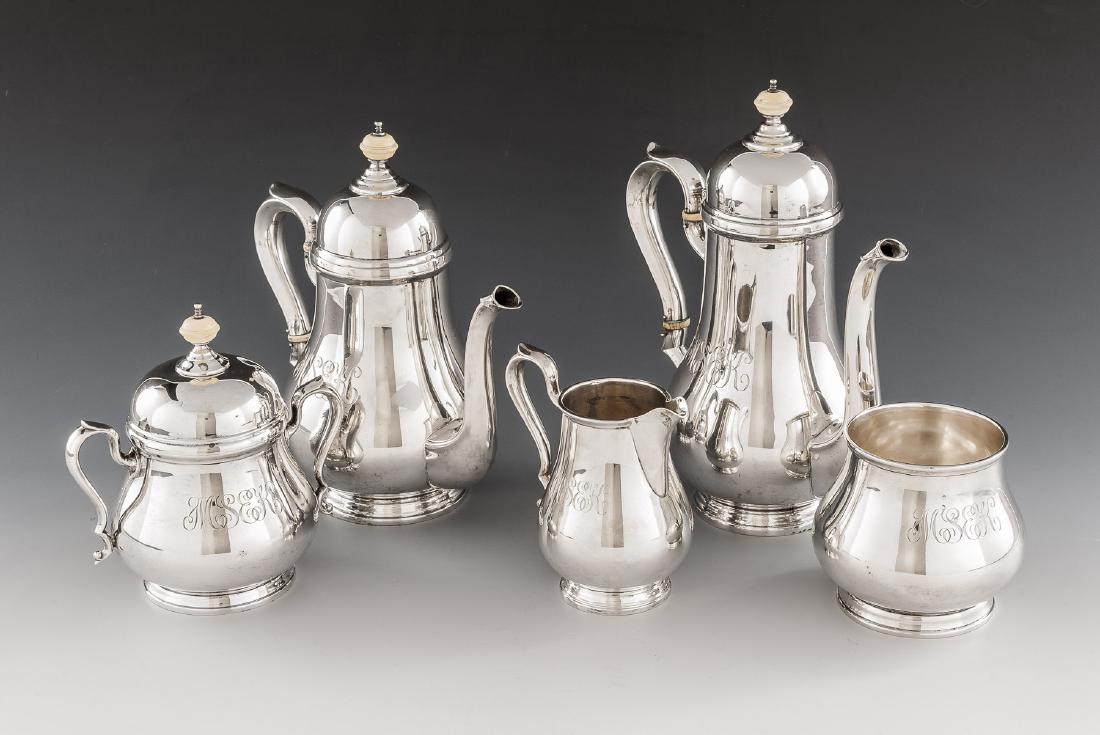 5 Pc Charter Co. Sterling Tea Set (1 of 3)
