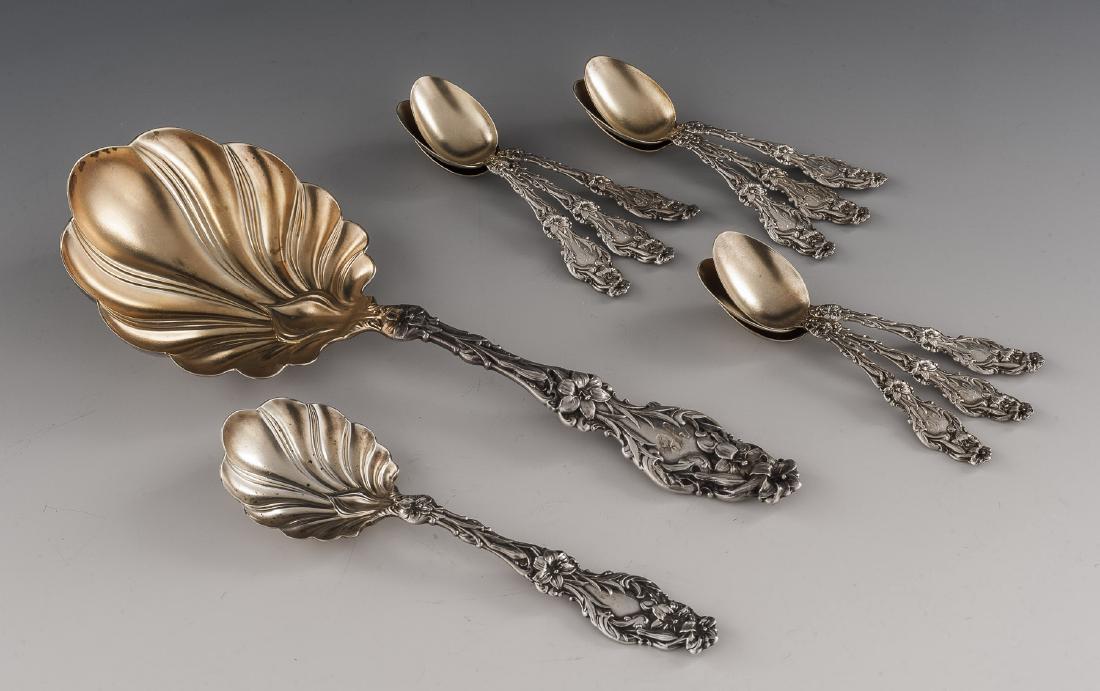 10 Whiting Sterling Lily Spoons Incl Demitasse (1 of 5)
