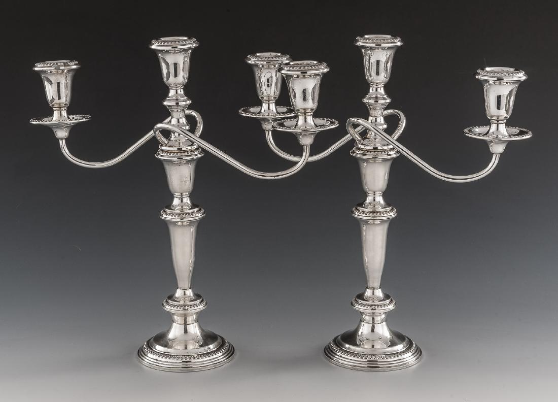 Pair of Sterling Weighted Candelabra