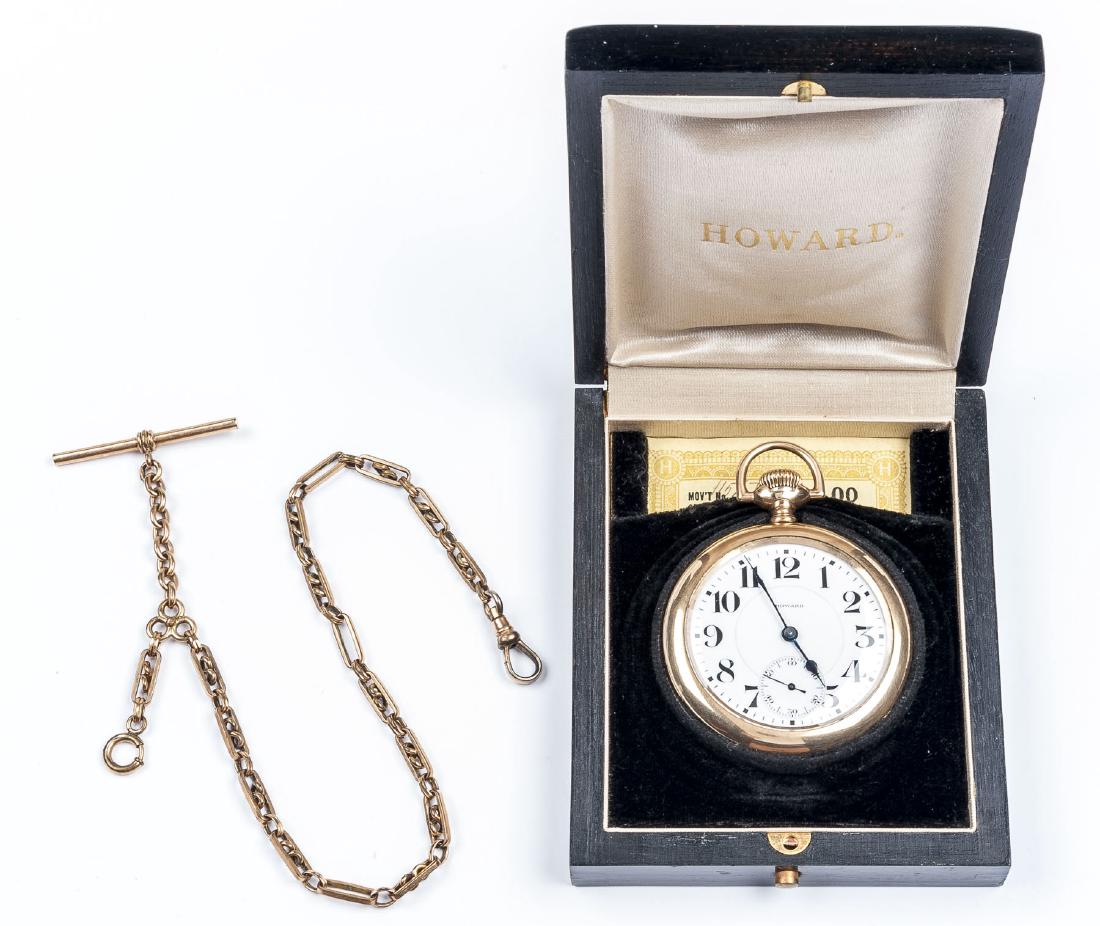 Howard 21J Series 10 Pocket Watch in Orig Box (1 of 9)