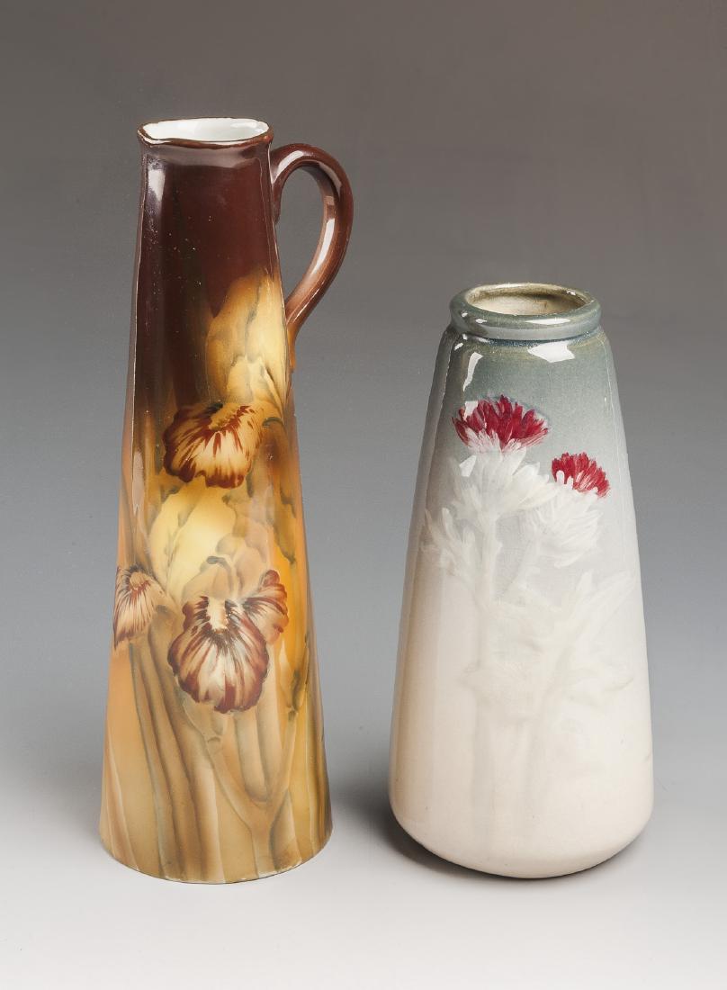 2 Art Pottery Vases Incl Weller & Nippon (1 of 3)