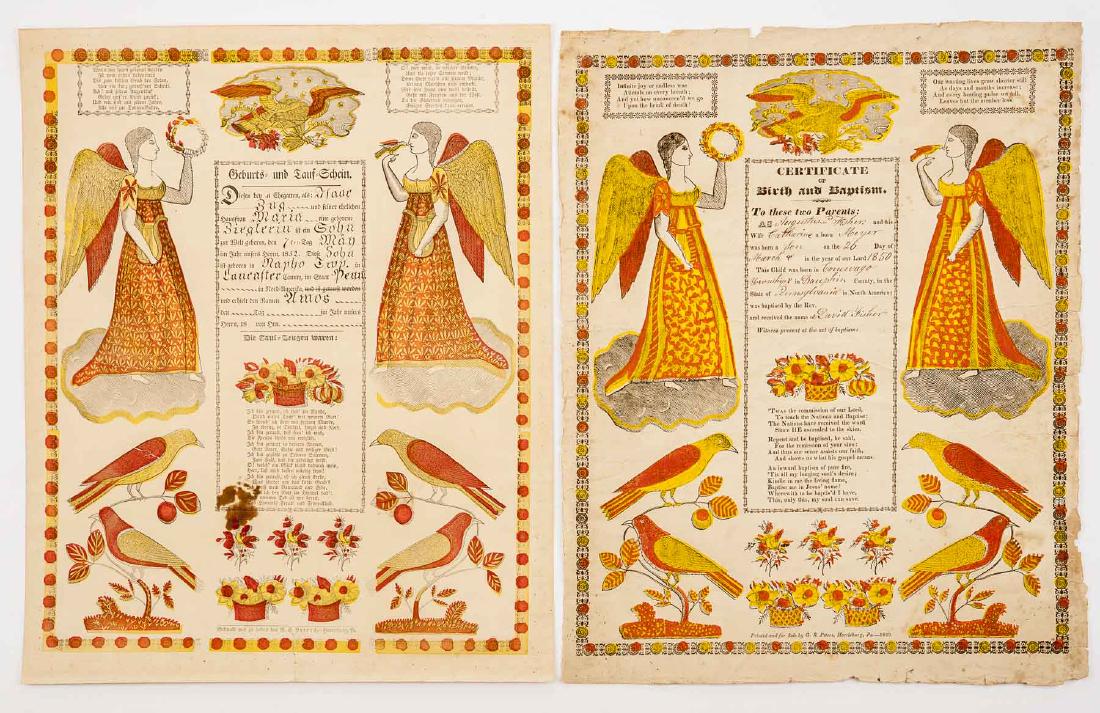 2 G.S. Peters Harrisburg, PA Printed Frakturs (1 of 7)