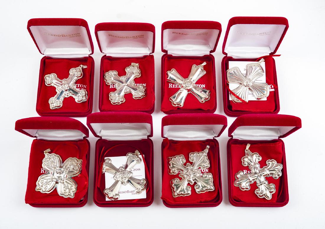 8 Reed & Barton Sterling Christmas Cross Ornaments (1 of 2)