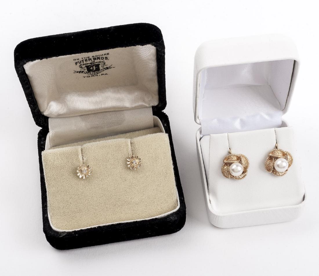 2 Pairs 14K Earrings (1 of 1)