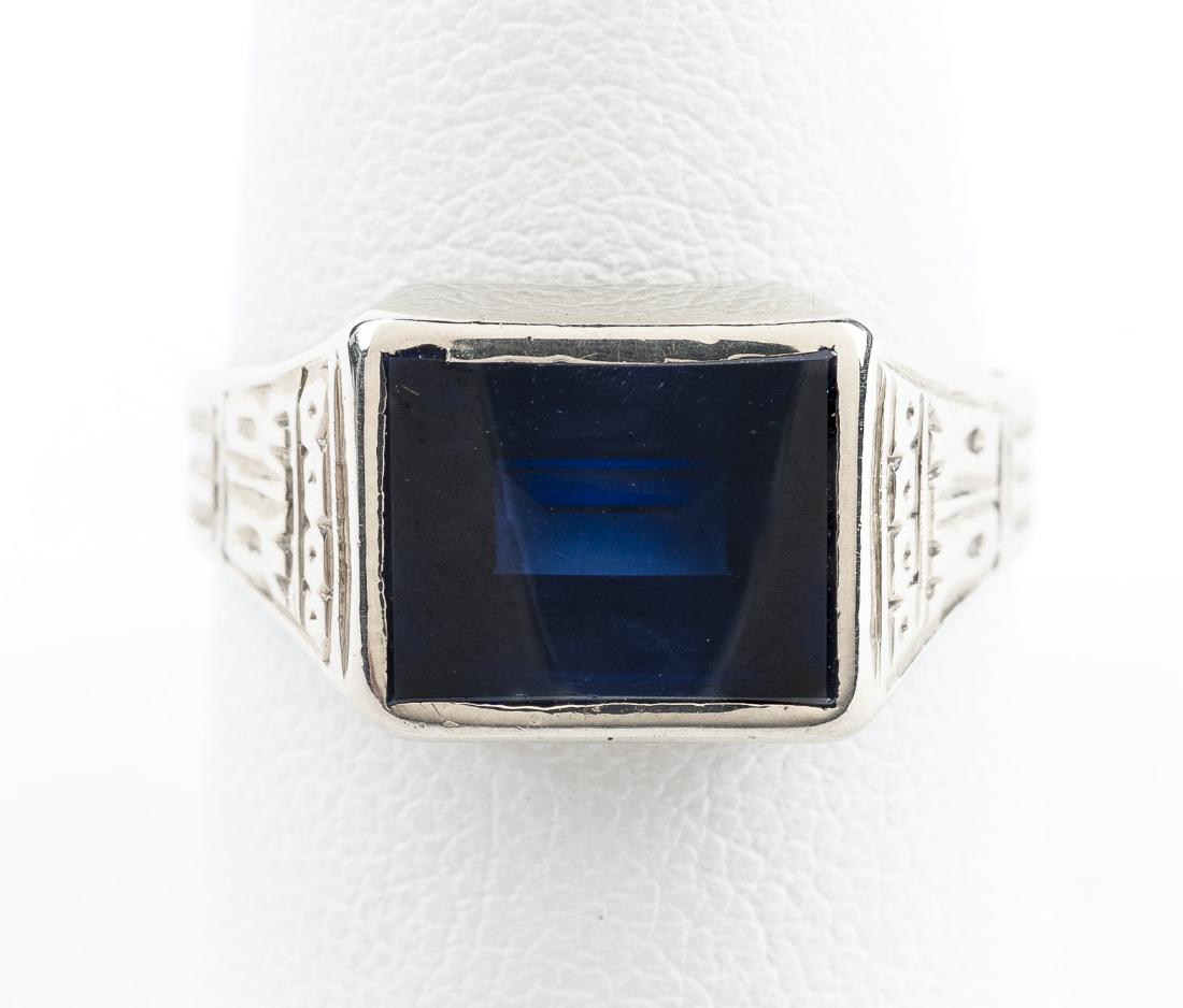 14K Synthetic Sapphire Ring (1 of 3)