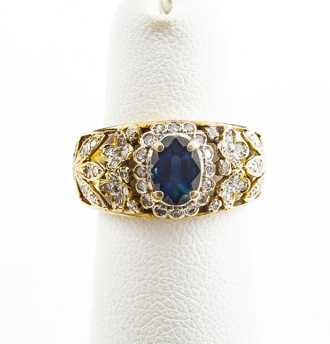 14k Sapphire & Diamond Ring (1 of 2)