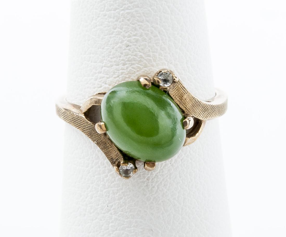 10K Green Hardstone Ring (1 of 3)