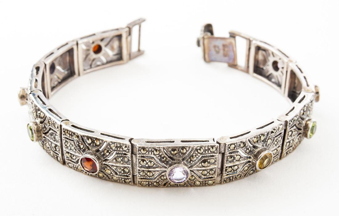 Marcasite Multicolor Link Bracelet (1 of 3)