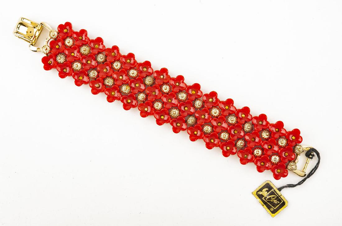 Vintage Red Coro Bracelet (1 of 2)