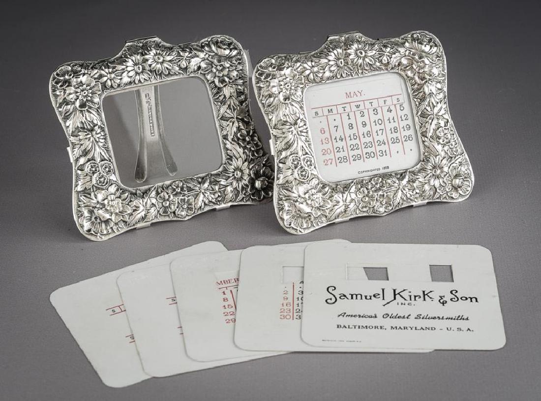 Pair S. Kirk & Son Sterling Repousse Calendars (1 of 3)