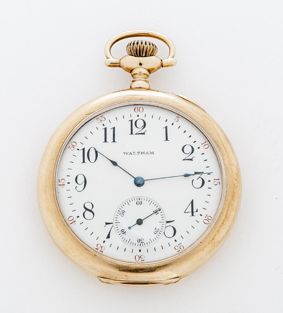 14K Waltham Riverside Presentation Pocket Watch (1 of 8)