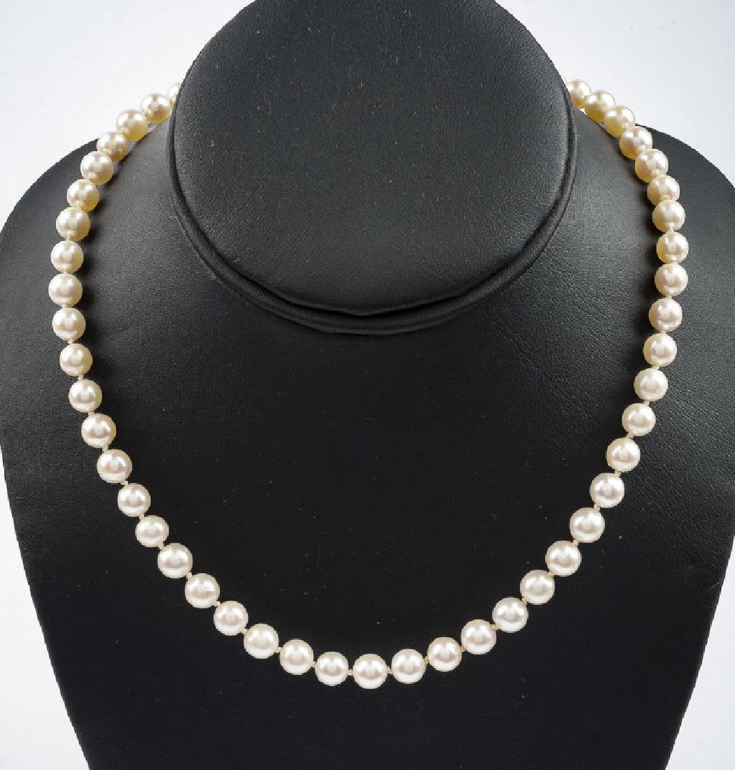Single Strand Pearl Necklace (1 of 1)