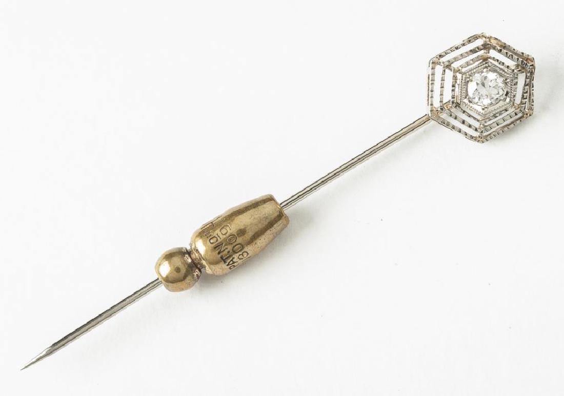 18K Antique Diamond Stick Pin (1 of 4)