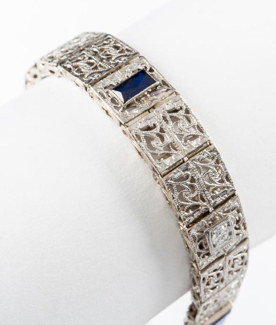 14K Sapphire & Diamond Bracelet (1 of 4)