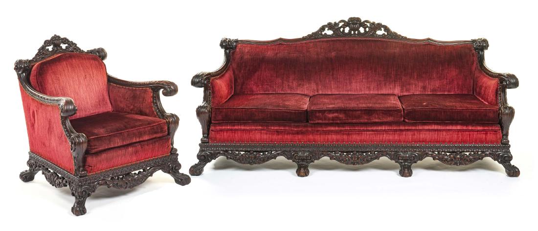 Edwardian Sofa & Marching Arm Chair (1 of 12)