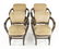 4 McGuire Rattan Arm Chairs - 2