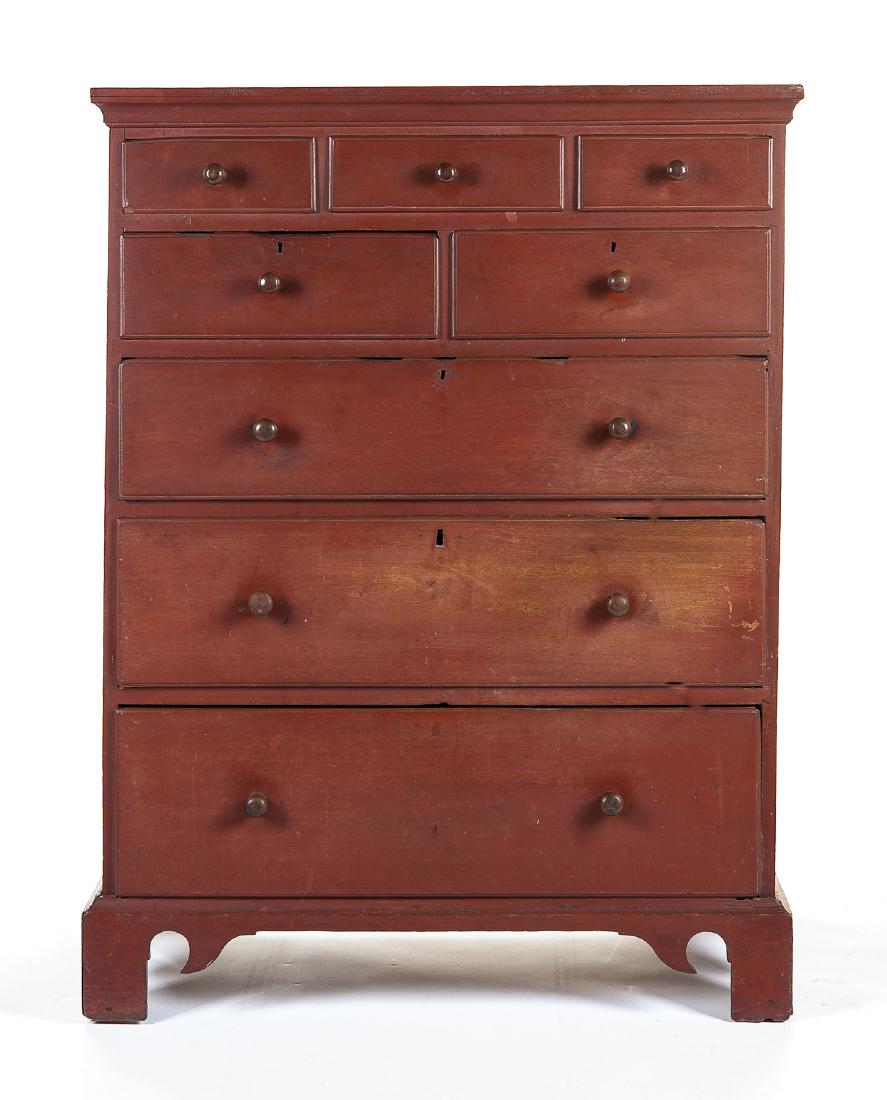 New England Chippendale High Chest of Drawers (1 of 11)