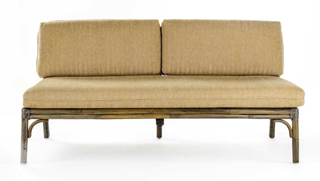 McGuire Rattan Armless Loveseat (1 of 5)