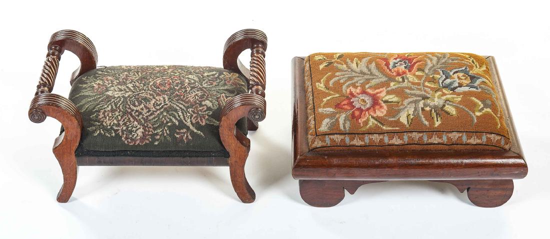 Two Victorian Needlepoint Foot Rests (1 of 3)