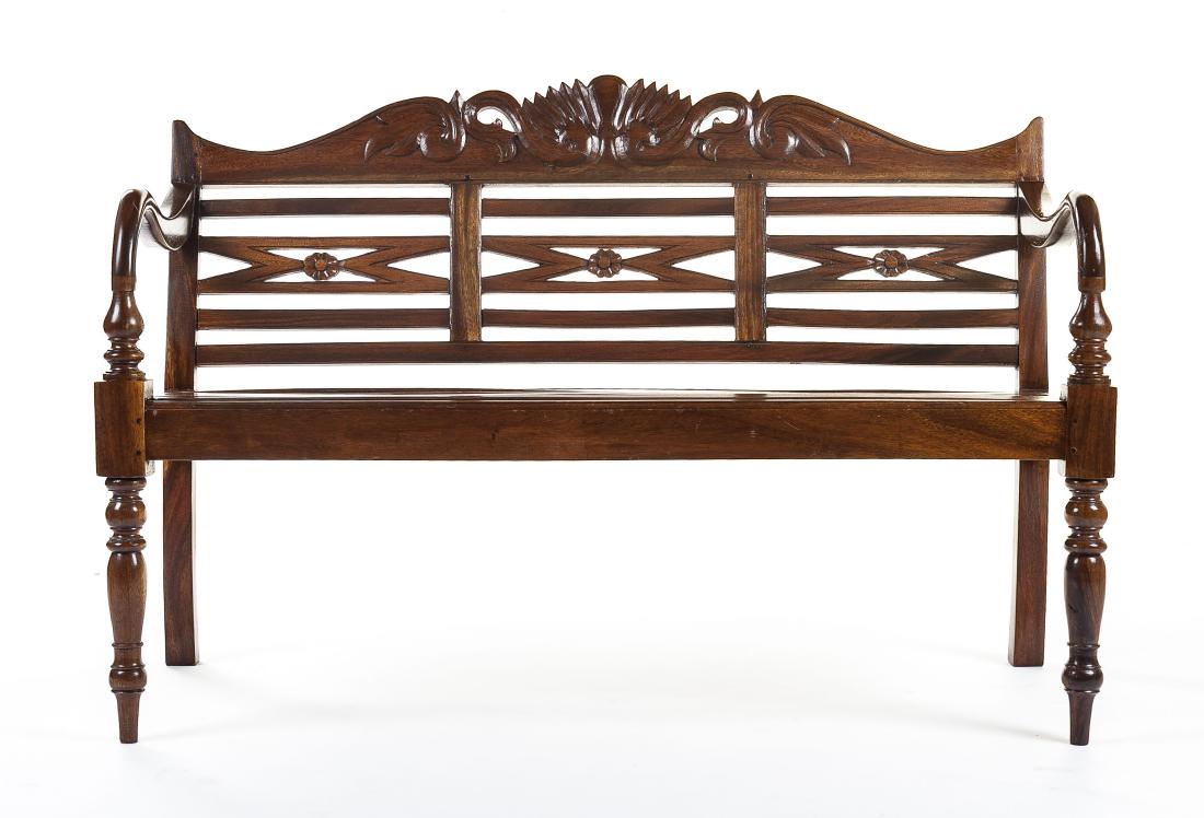 Carved Stylized Lutyens Bench (1 of 4)