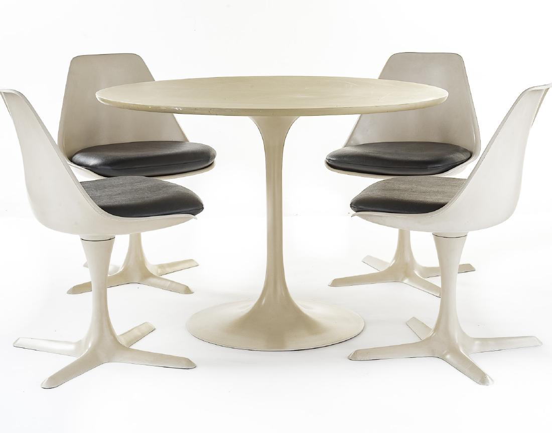Burke Mid-Century Modern Tulip Table & 4 Chairs (1 of 8)