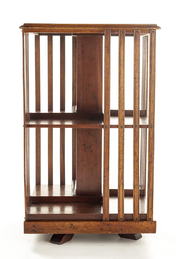 Colonial Revival Oak Revolving Bookcase (1 of 5)